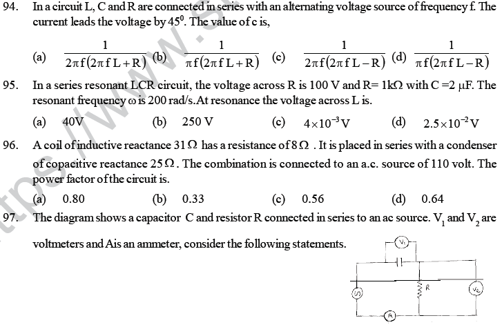 NEET UG Physics Electromagnetic Induction MCQs--21