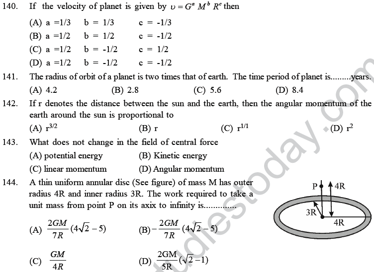 NEET UG Physics Gravitational MCQs-31