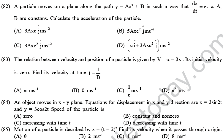 NEET UG Physics Kinetics MCQs-15