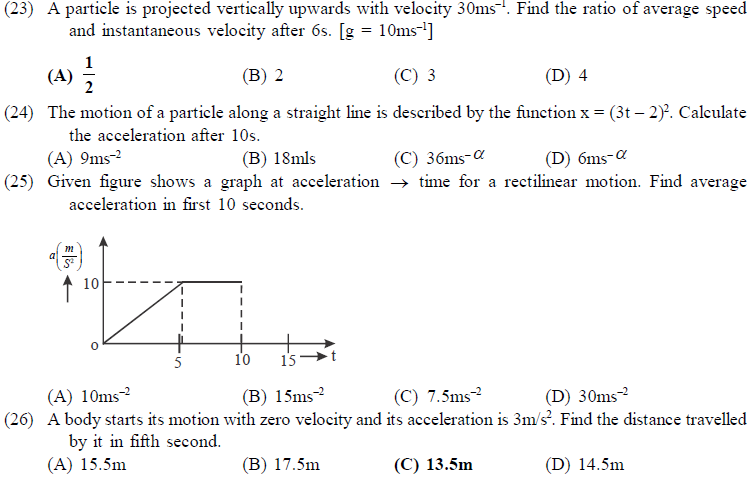 NEET UG Physics Kinetics and Measurement MCQs-26