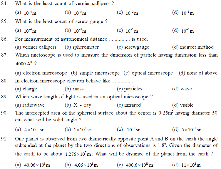 NEET UG Physics Kinetics and Measurement MCQs-4