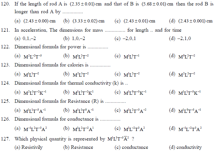 NEET UG Physics Kinetics and Measurement MCQs-9
