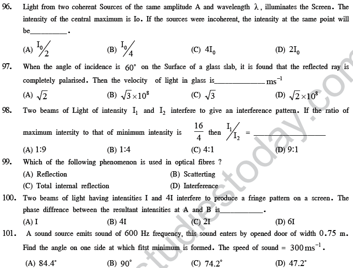 NEET UG Physics Optics MCQs-27