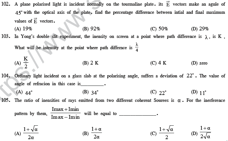 NEET UG Physics Optics MCQs-28