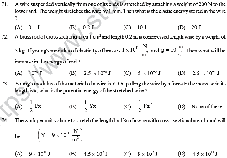 NEET UG Physics Properties of Liquid of Solid MCQs-17