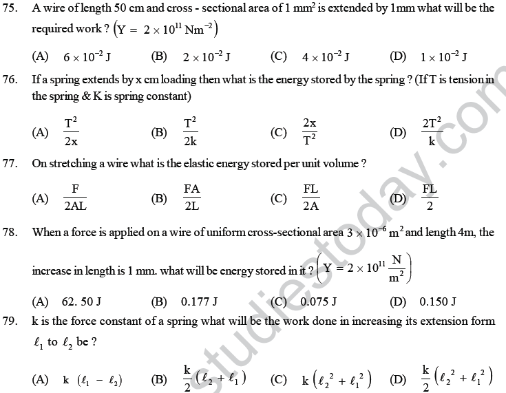 NEET UG Physics Properties of Liquid of Solid MCQs-18