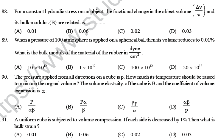 NEET UG Physics Properties of Liquid of Solid MCQs-21