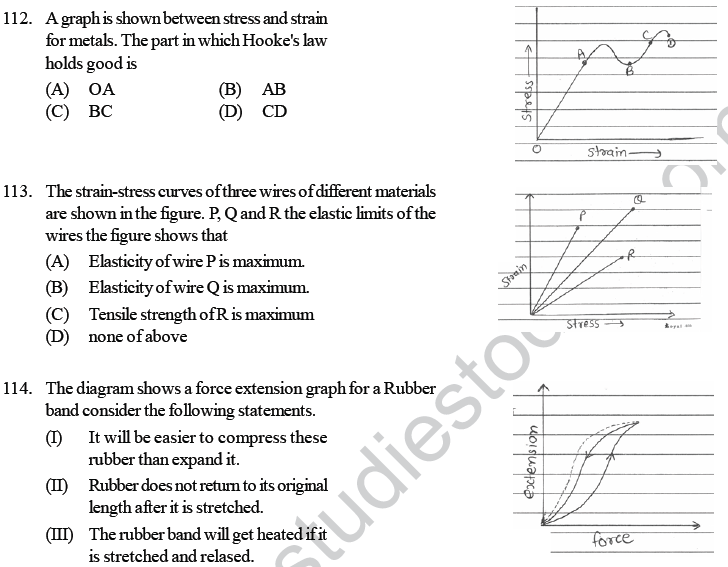 NEET UG Physics Properties of Liquid of Solid MCQs-26