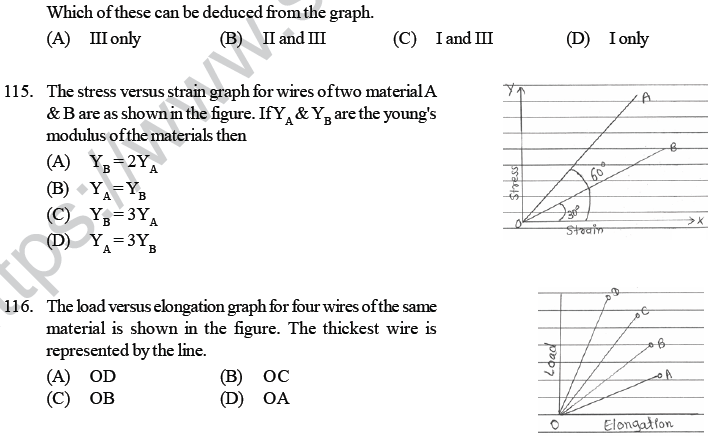 NEET UG Physics Properties of Liquid of Solid MCQs-27