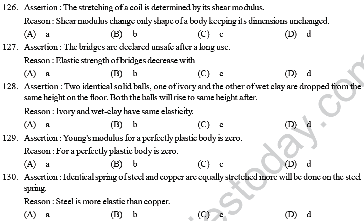 NEET UG Physics Properties of Liquid of Solid MCQs-32