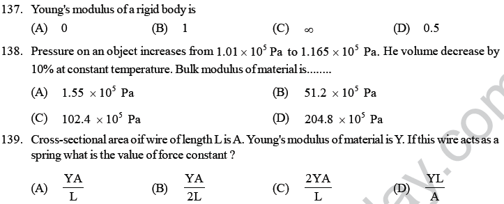 NEET UG Physics Properties of Liquid of Solid MCQs-34