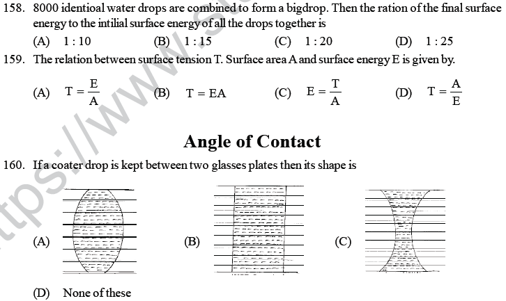 NEET UG Physics Properties of Liquid of Solid MCQs-39