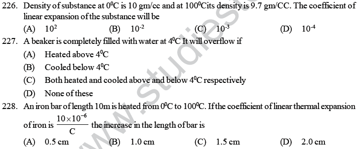 NEET UG Physics Properties of Liquid of Solid MCQs-54