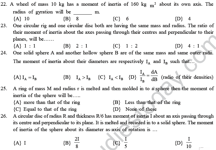 NEET UG Physics Rational Motion MCQs-10