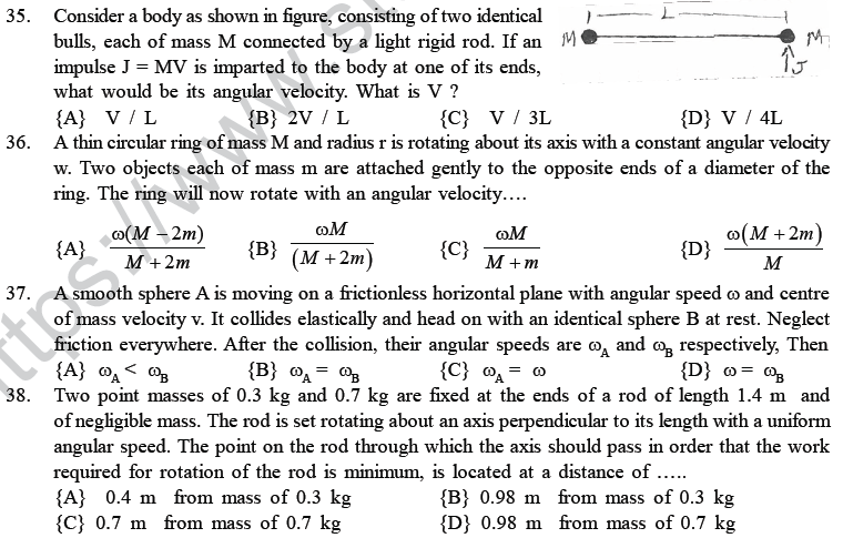 NEET UG Physics Rational Motion MCQs-13