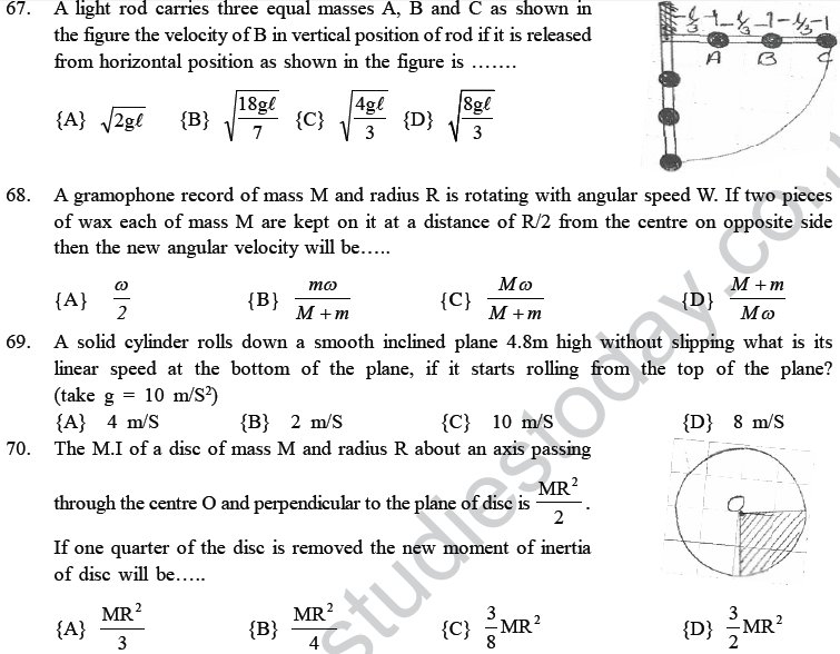 NEET UG Physics Rational Motion MCQs-20