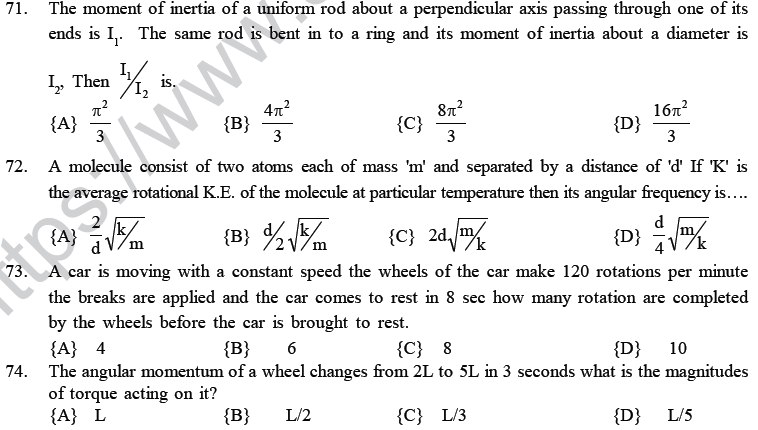 NEET UG Physics Rational Motion MCQs-21