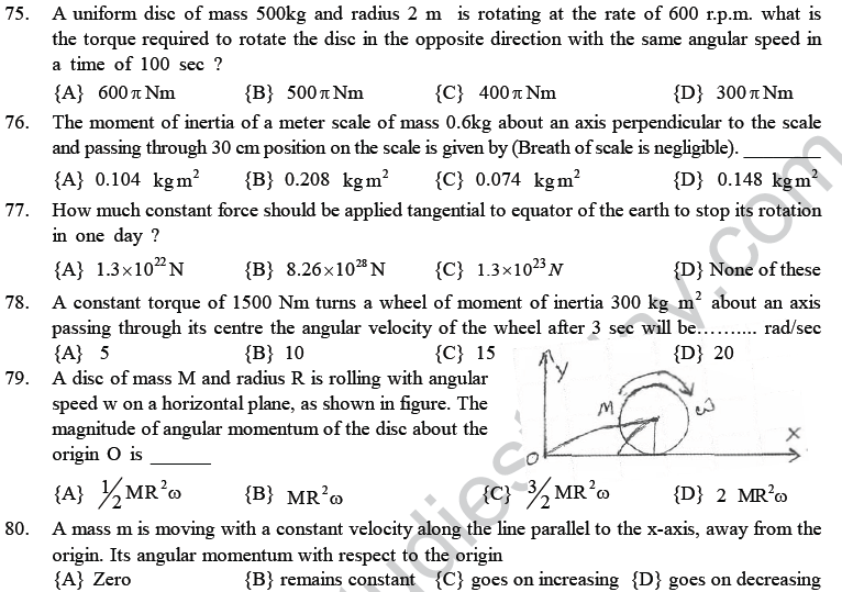 NEET UG Physics Rational Motion MCQs-22