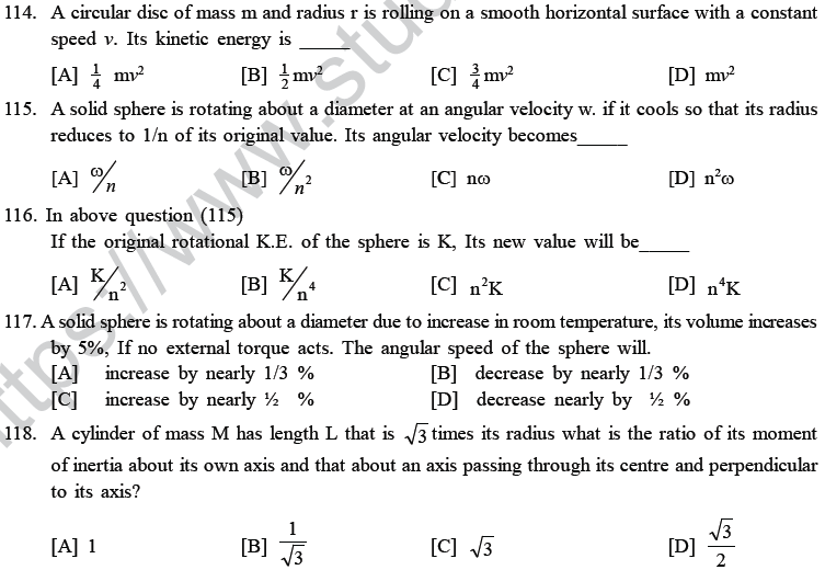 NEET UG Physics Rational Motion MCQs-31