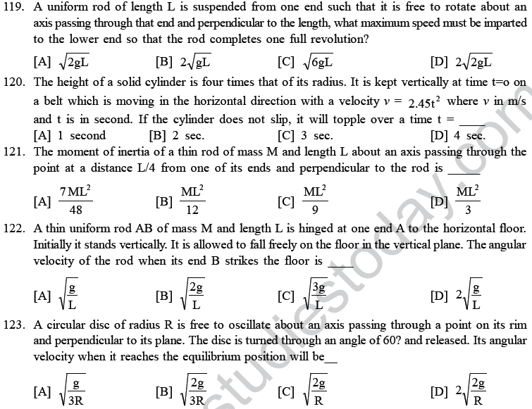 NEET UG Physics Rational Motion MCQs-32