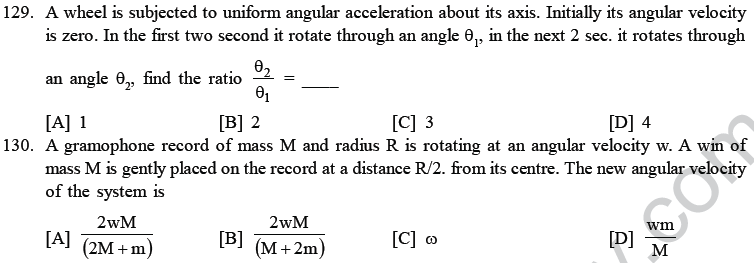 NEET UG Physics Rational Motion MCQs-34