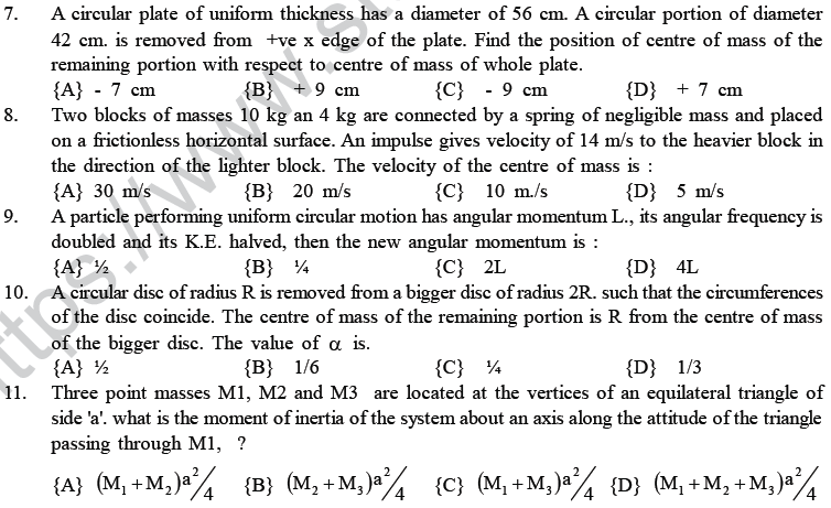 NEET UG Physics Rational Motion MCQs-7