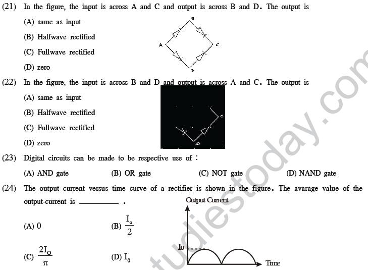 NEET UG Physics Semiconductor Electronics MCQs-12