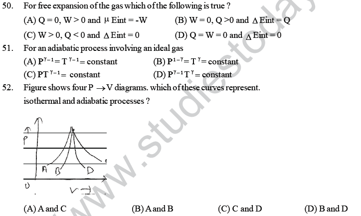 NEET UG Physics Thermodynamics MCQs-11