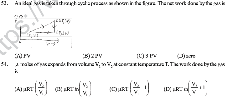 NEET UG Physics Thermodynamics MCQs-12