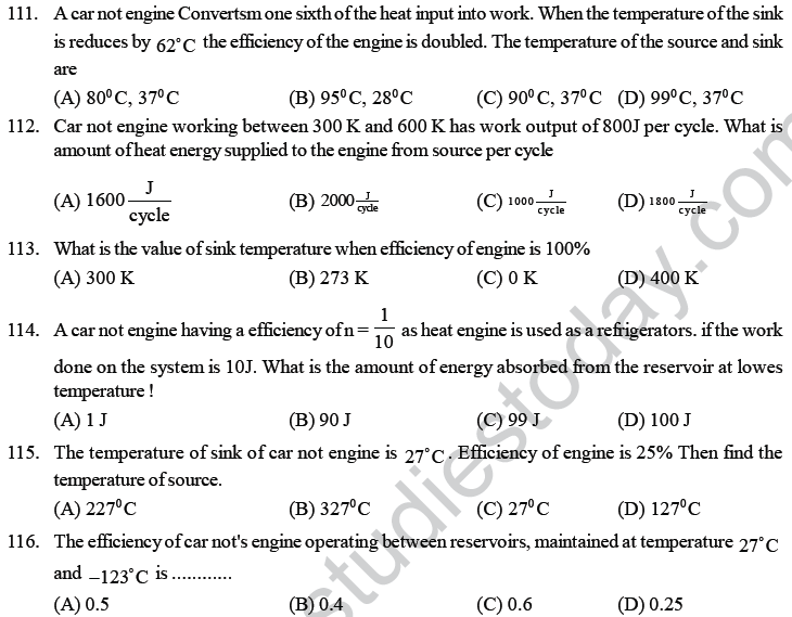 NEET UG Physics Thermodynamics MCQs-26