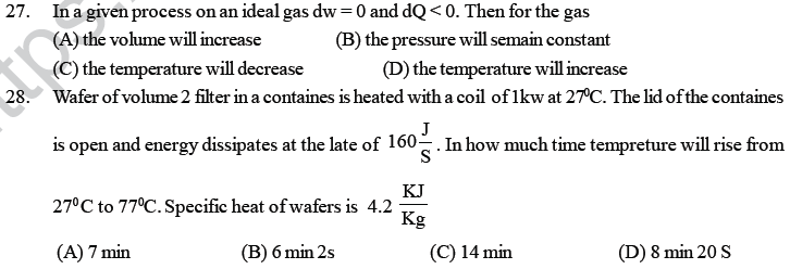 NEET UG Physics Thermodynamics MCQs-7