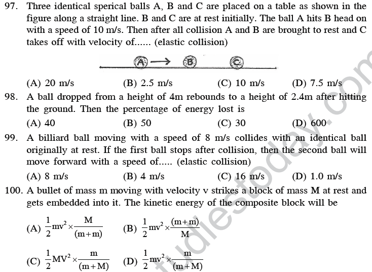 NEET UG Physics Work Energy MCQs-26