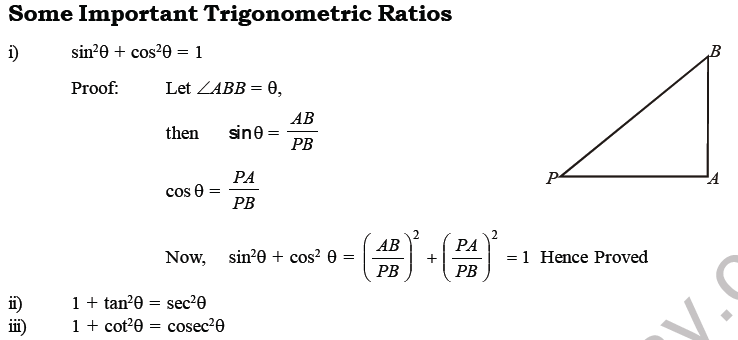 CBSE Class 10 Trigonometry Printable Worksheet Set A-3