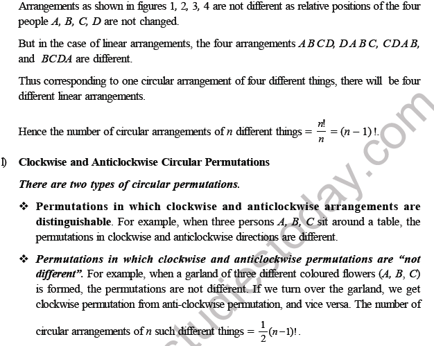 CBSE Class 11 Permutation and Combinations Worksheet-F-3
