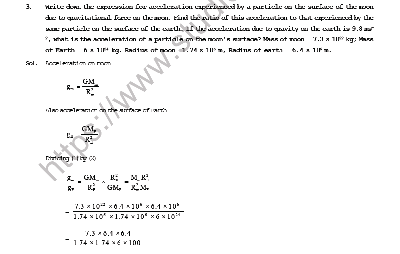 CBSE Class 12 Physics Gravitation Worksheet Set B 2