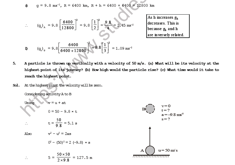 CBSE Class 12 Physics Gravitation Worksheet Set B 4
