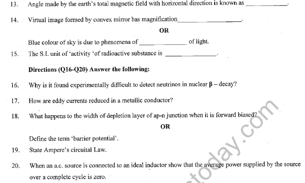CBSE Class 12 Physics Sample Paper 2021 Set A Solved 4