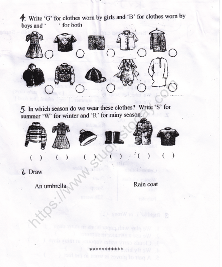 CBSE Class 2 EVS Practice Worksheets (23)-seasons-and-clothes 2