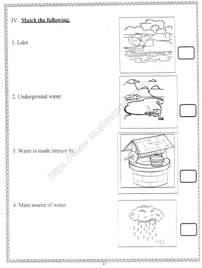 CBSE Class 2 EVS Practice Worksheets (76) - Water 2