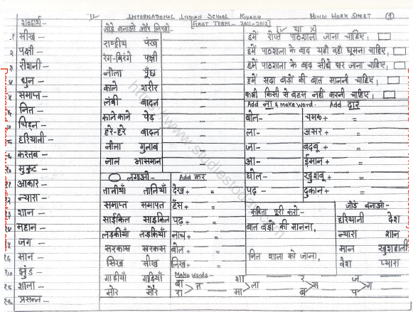 CBSE Class 2 Hindi Practice Worksheets (22) 1