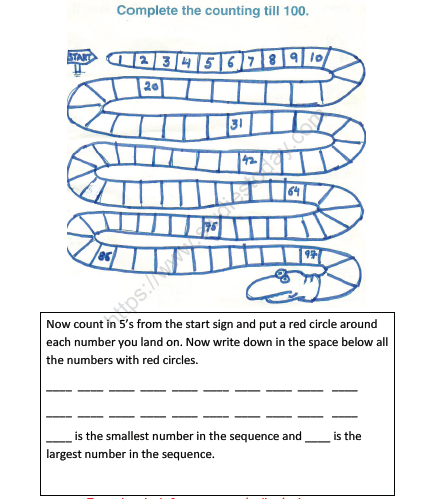 CBSE Class 2 Maths Practice Worksheets (105) - Counting