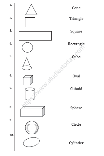 CBSE Class 2 Maths Practice Worksheets (124) - Shapes 3
