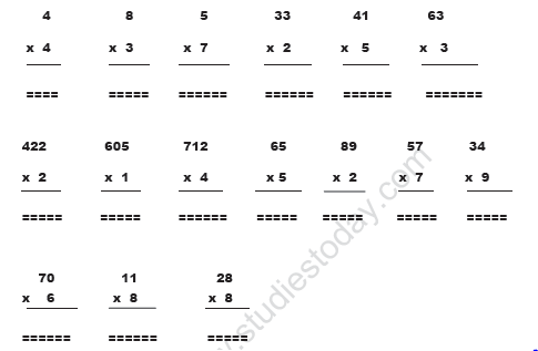 CBSE Class 2 Maths Practice Worksheets (126) - Revision 3