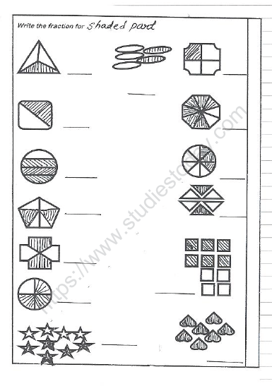 CBSE Class 2 Maths Practice Worksheets (134) - Fractions 2