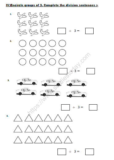 CBSE Class 2 Maths Practice Worksheets (138) - Division 3