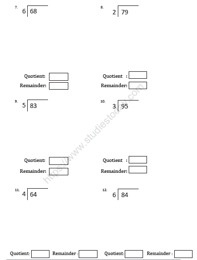 CBSE Class 2 Maths Practice Worksheets (138) - Division 5
