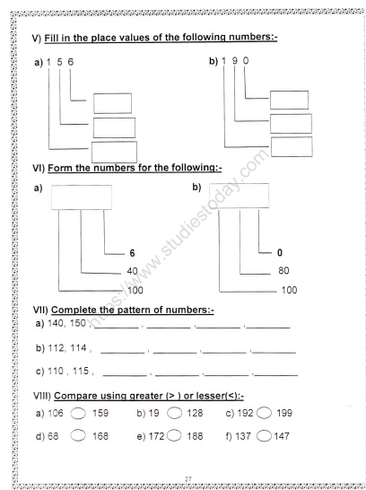 CBSE Class 2 Maths Practice Worksheets (145) - Expanded Forms 2