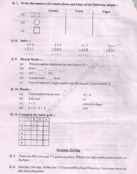 cbse class 2 maths number names worksheet practice worksheet for