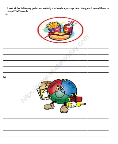 CBSE Class 3 English Practice Worksheets (116) - Revision 1