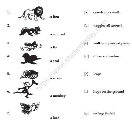 CBSE Class 3 English Practice Worksheets (51)-How Creatures Move 1